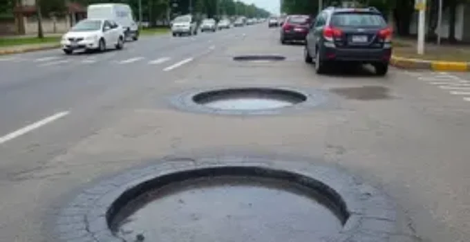 buracos no trânsito em Atibaia