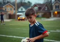jovem jogador de várzea