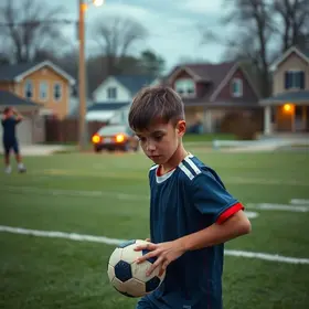 jovem jogador de várzea