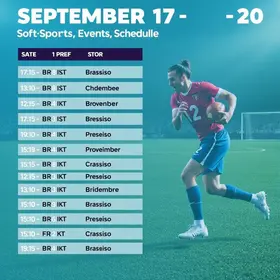 Agenda Esportiva de 17/09 a 20/09