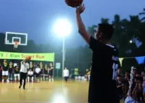 cerimônia em homenagem ao basquete de Atibaia