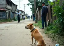 cão abandonado