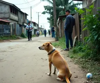 cão abandonado